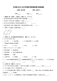 辽中县2022-2023学年四下数学期末复习检测试题含答案