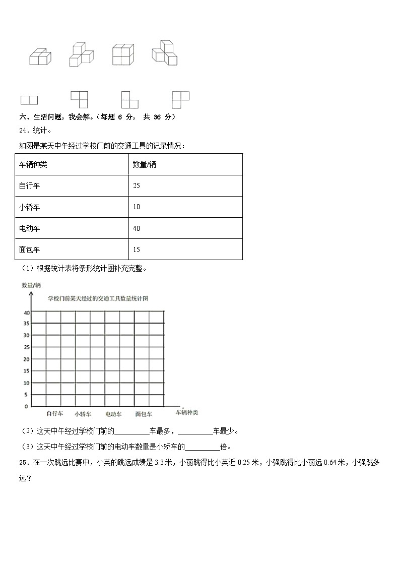 青岛市四方区2022-2023学年四下数学期末达标检测模拟试题含答案第3页