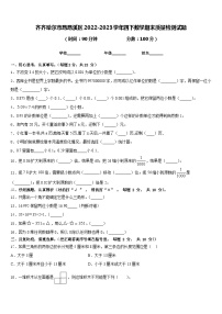 齐齐哈尔市昂昂溪区2022-2023学年四下数学期末质量检测试题含答案