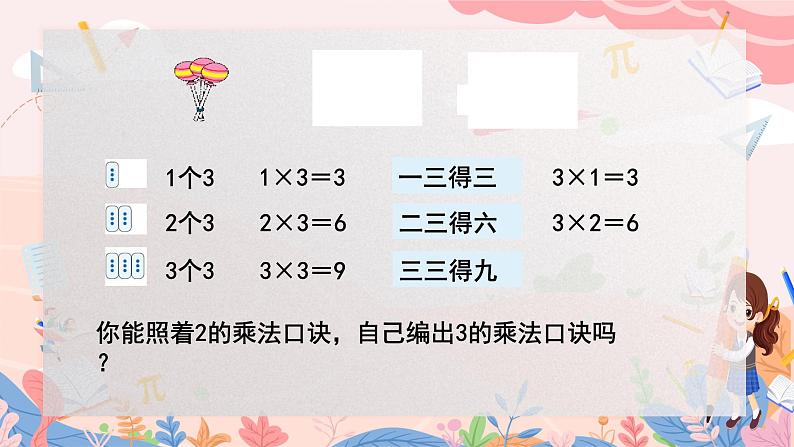 人教版二年级上册数学 第四单元  第4课时  2、3的乘法口诀课件PPT07