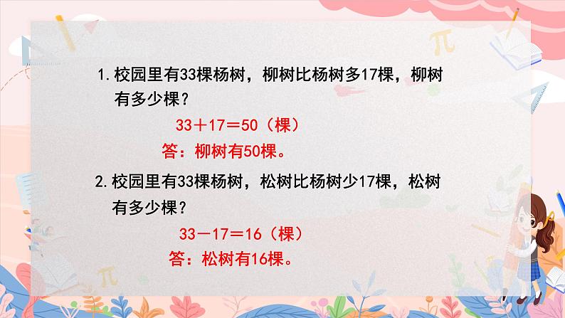 人教版二年级上册数学 第九单元  第3课时 100以内的加法和减法课件PPT第8页