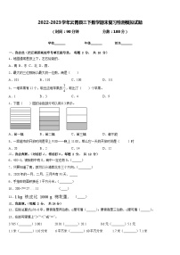 2022-2023学年云霄县三下数学期末复习检测模拟试题含答案