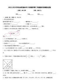 2022-2023学年台州市温岭市三年级数学第二学期期末检测模拟试题含答案