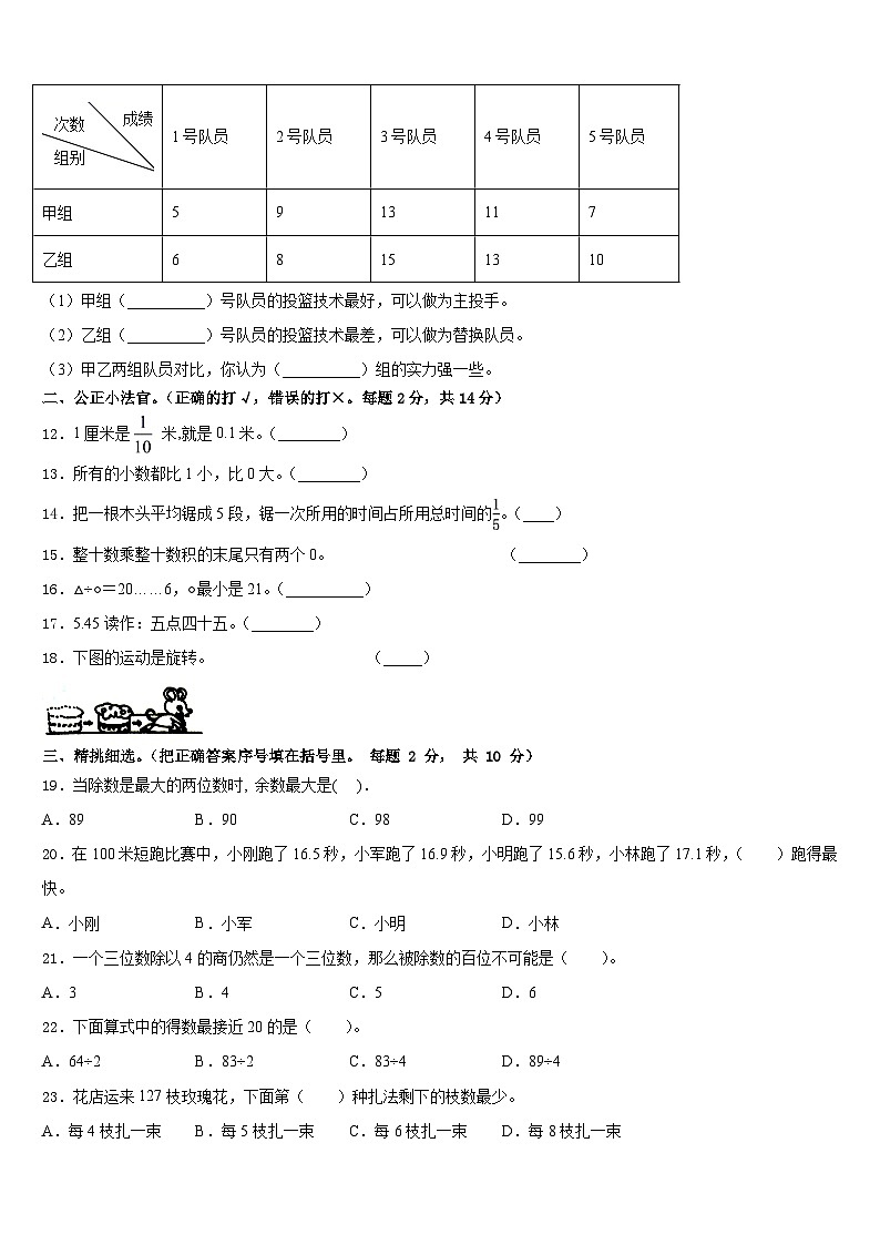 2022-2023学年吉林省长春市南关区数学三下期末联考试题含答案02
