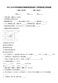 2022-2023学年哈密地区巴里坤哈萨克自治县三下数学期末复习检测试题含答案