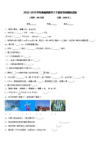 2022-2023学年商南县数学三下期末检测模拟试题含答案