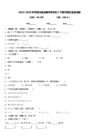 2022-2023学年四川省成都市青羊区三下数学期末监测试题含答案