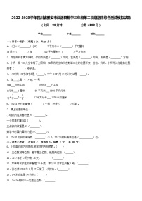 2022-2023学年四川省雅安市汉源县数学三年级第二学期期末综合测试模拟试题含答案