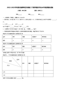 2022-2023学年四川省攀枝花市西区三下数学期末学业水平测试模拟试题含答案