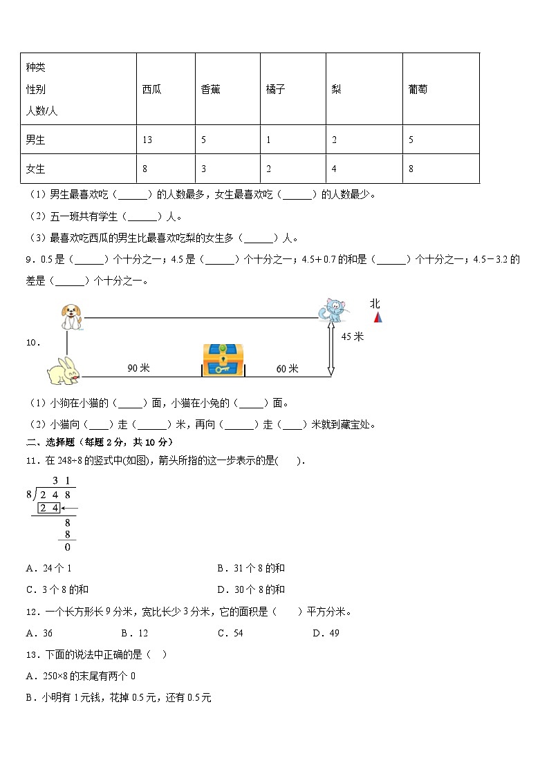 2022-2023学年安徽省合肥市各区县三下数学期末经典模拟试题含答案02