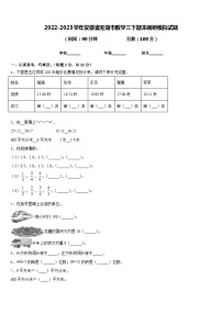 2022-2023学年安徽省芜湖市数学三下期末调研模拟试题含答案