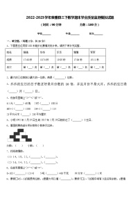 2022-2023学年察雅县三下数学期末学业质量监测模拟试题含答案