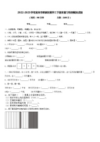 2022-2023学年宜宾市翠屏区数学三下期末复习检测模拟试题含答案