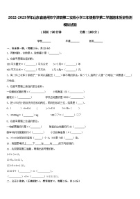 2022-2023学年山东省德州市宁津县第二实验小学三年级数学第二学期期末质量检测模拟试题含答案