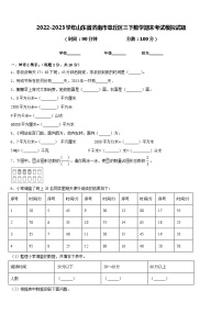 2022-2023学年山东省济南市章丘区三下数学期末考试模拟试题含答案