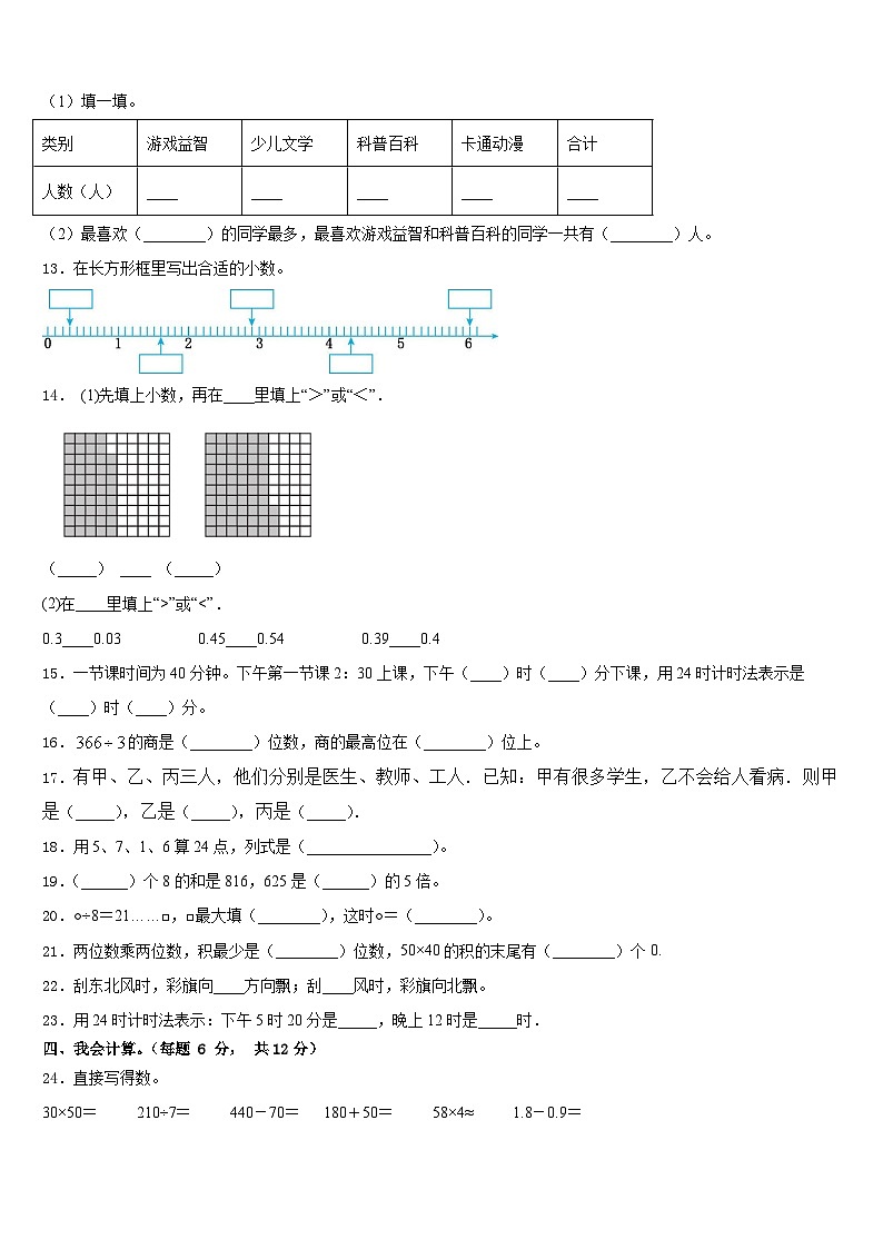 2022-2023学年崇阳县三下数学期末综合测试模拟试题含答案02