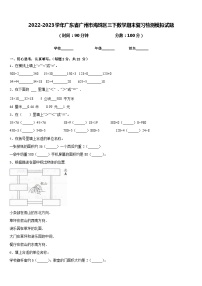 2022-2023学年广东省广州市海珠区三下数学期末复习检测模拟试题含答案