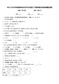 2022-2023学年新疆乌鲁木齐市头屯河区三下数学期末达标检测模拟试题含答案