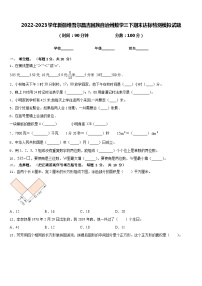 2022-2023学年新疆维吾尔昌吉回族自治州数学三下期末达标检测模拟试题含答案