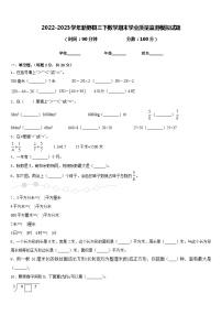 2022-2023学年新野县三下数学期末学业质量监测模拟试题含答案