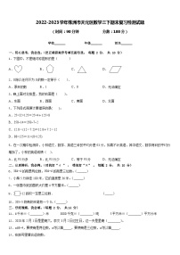 2022-2023学年株洲市天元区数学三下期末复习检测试题含答案