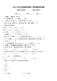 2022-2023学年武威市凉州区三下数学期末统考试题含答案