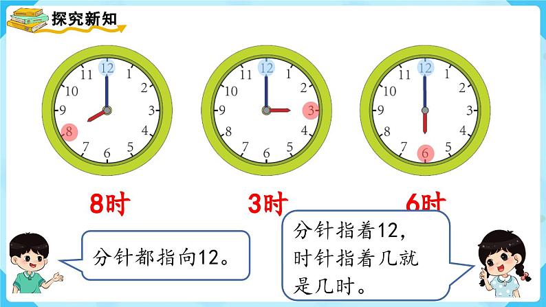 7.1《认识钟表（1）》（课件）一年级上册数学-人教版07