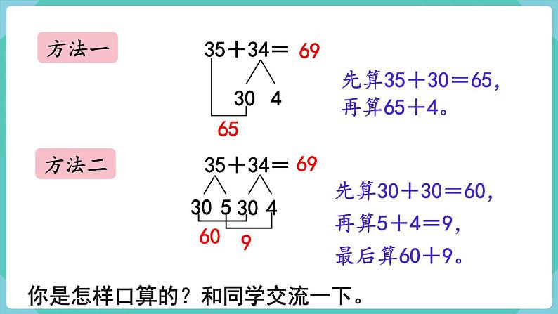 2.1 口算两位数加两位数（课件）三年级上册数学-人教版第5页