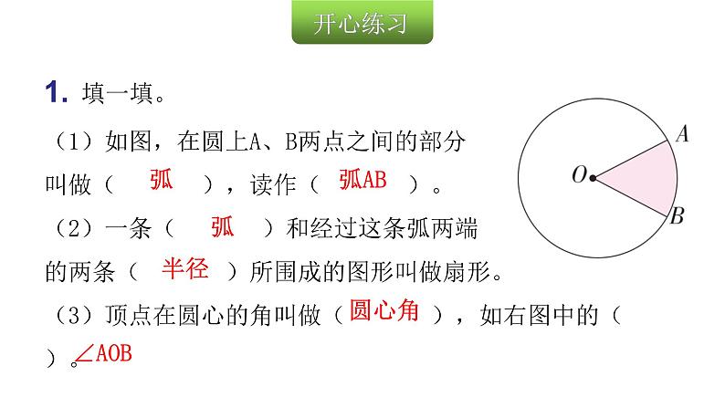 人教版小学六年级数学上册第五单元圆第7课时扇形教学课件03