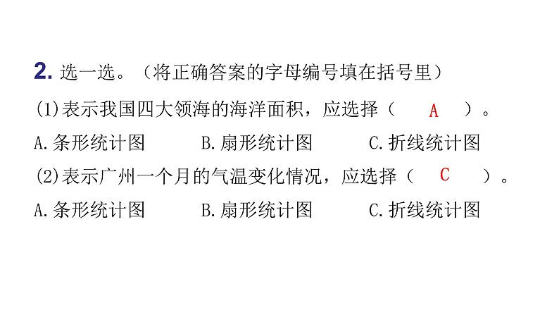 人教版小学六年级数学上册第九单元总复习第4课时统计与概率教学课件第5页