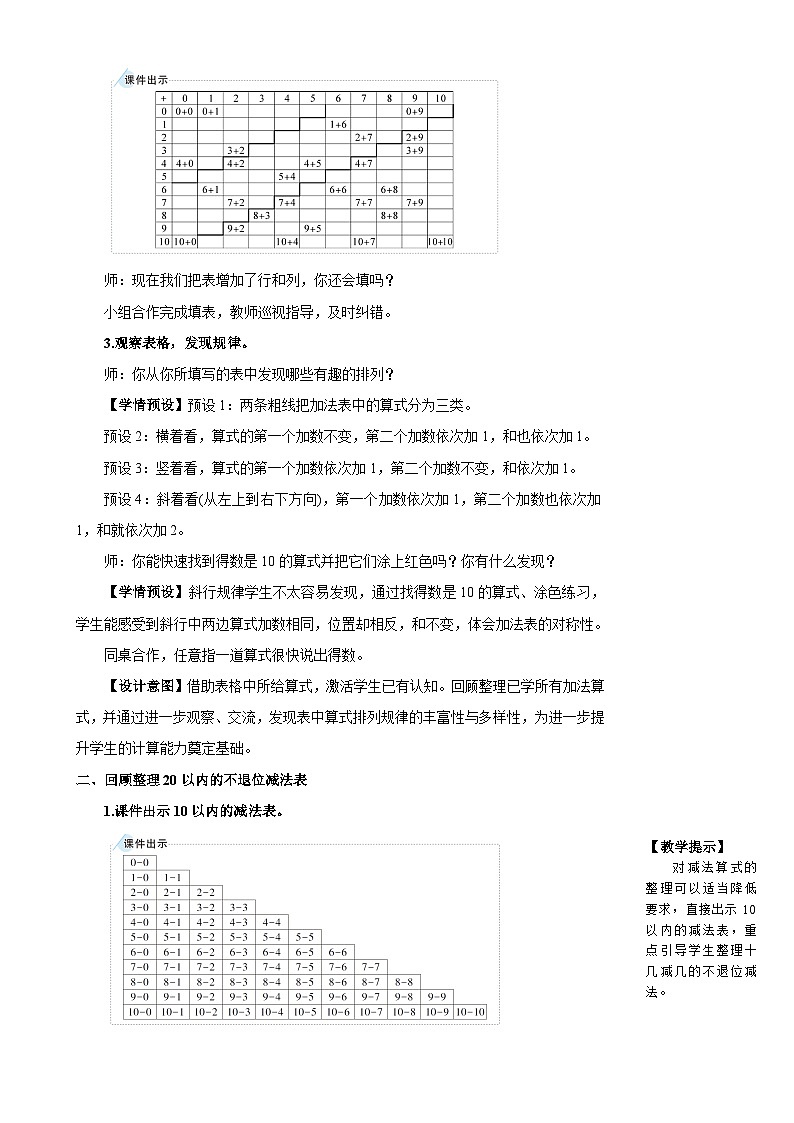 9.2《 20以内的加减法》课件PPT+教案02
