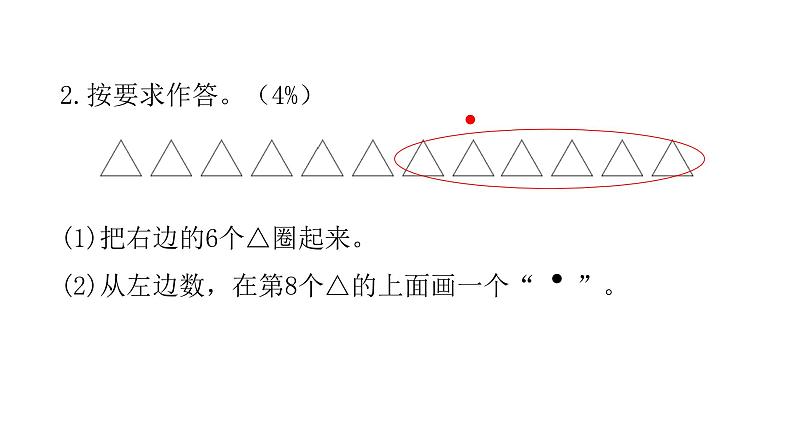 人教版小学一年级数学上册单元综合能力评价课件04