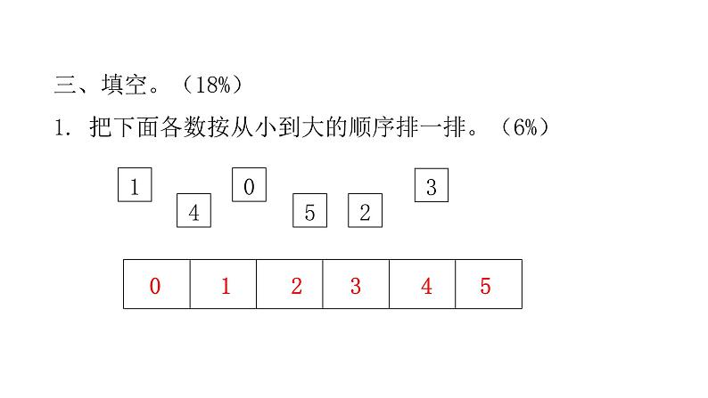 人教版小学一年级数学上册单元综合能力评价课件04