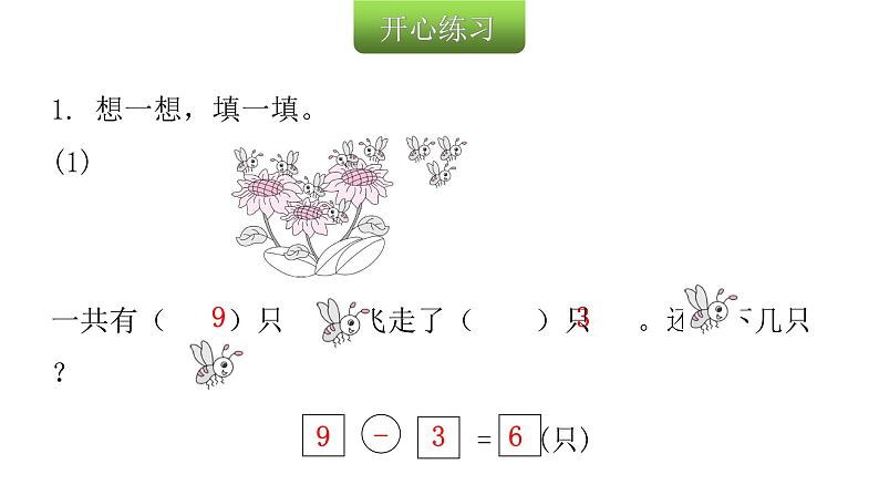 人教版小学一年级数学上册第五单元6~10的认识和加减法第9课时解决问题教学课件第3页