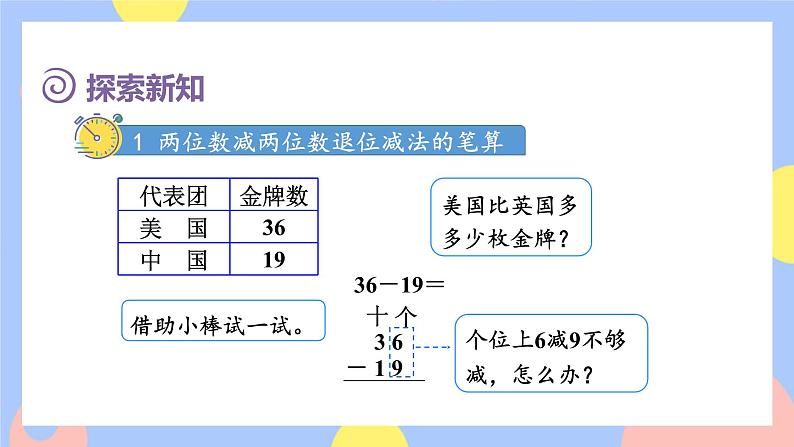 2.4《退位减法》课件PPT+教案+动画03