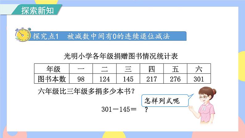 4.4《被减数中间有0的连续退位减法》课件PPT+教案+动画04