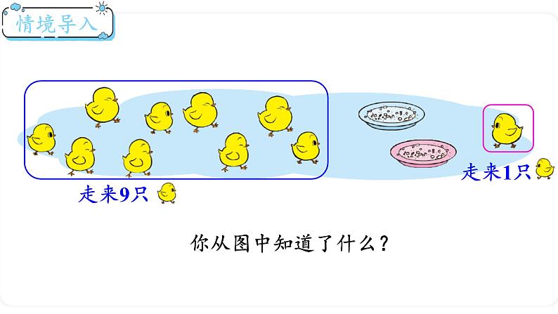 北师大版数学一年级上册3.8 小鸡吃食 课件02