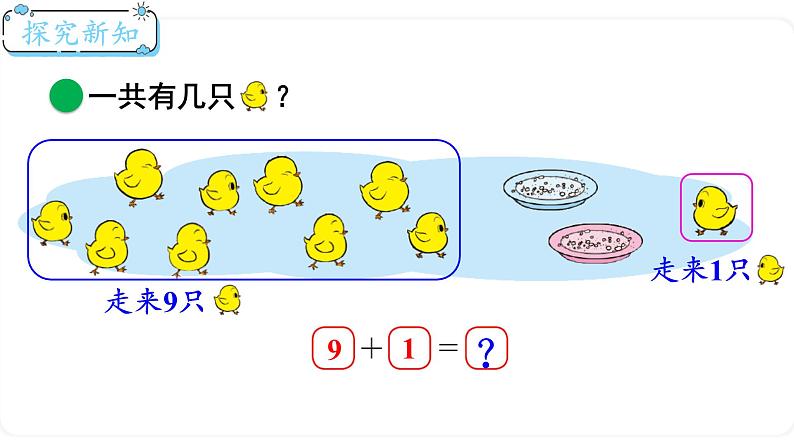 北师大版数学一年级上册3.8 小鸡吃食 课件03