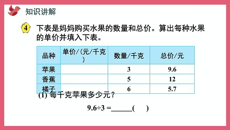 5.3 除数是整数的小数除法（课件）苏教版五年级上册数学第3页