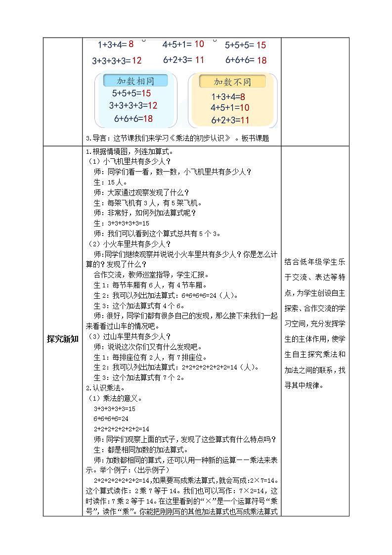【核心素养】人教版数学二年级上册-4.1.1 乘法的初步认识 课件+教案+学案+分层作业（含教学反思和答案）02
