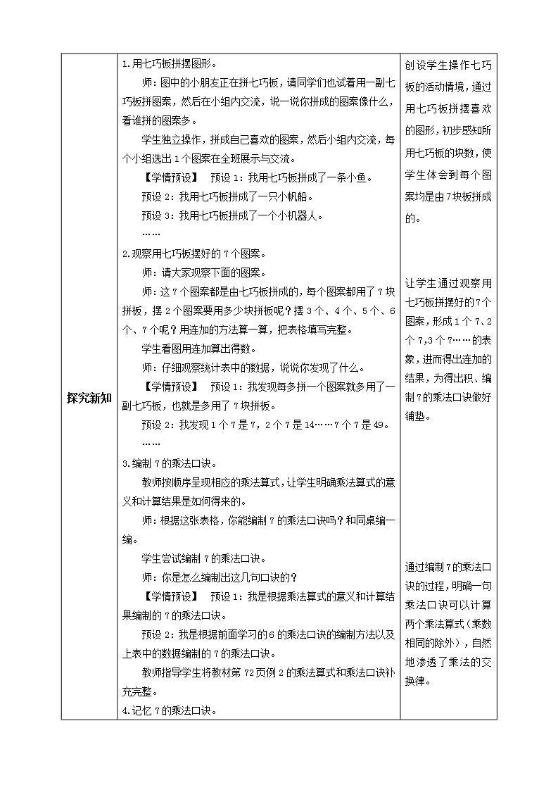 【核心素养】人教版数学二年级上册-6.1 7的乘法口诀 课件+教案+学案+分层作业（含教学反思和答案）02