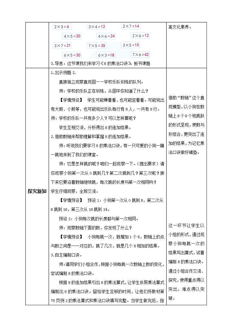 【核心素养】人教版数学二年级上册-6.2 8的乘法口诀 课件+教案+学案+分层作业（含教学反思和答案）02