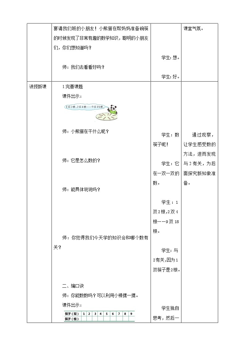 西师大版2上数学 1.2 1,2的乘法口诀 1 课件+教案+练习02