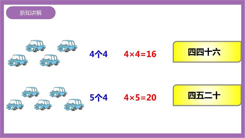 西师大版2上数学 1.4 4的乘法口诀 课件+教案+练习07