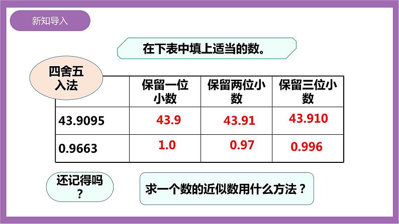 西师大版5上数学 3.7-3.8 商的近似数 课件+教案+练习02