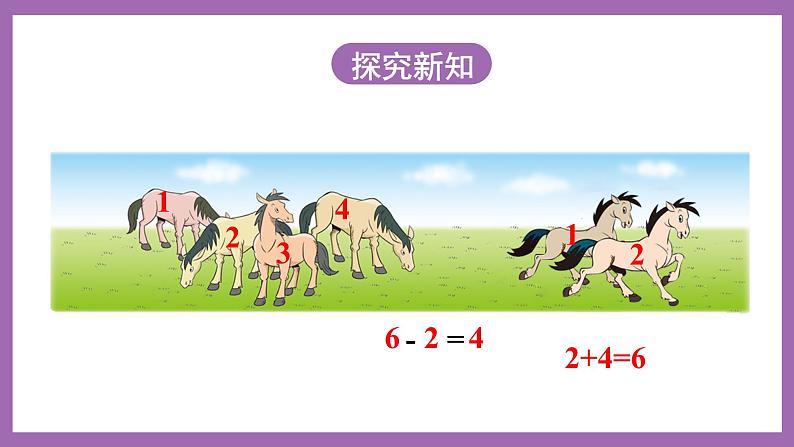 二 10以内数的认识和加减法（二）第2课时 6,7的减法课件 西师大版数学一上第3页