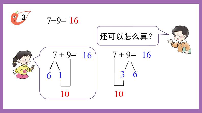 五 20以内的进位加法  第2课时 9加几（2）课件+教案 西师大数学一上03