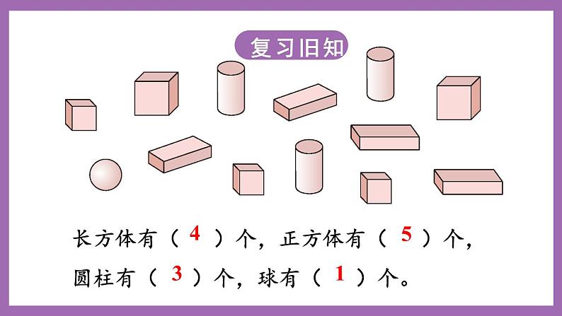 七 总复习 第3课时 认识图形 课件 西师大数学一上第3页