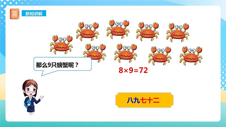 西师大版2上数学 3.2 8,9的乘法口诀 课件第6页