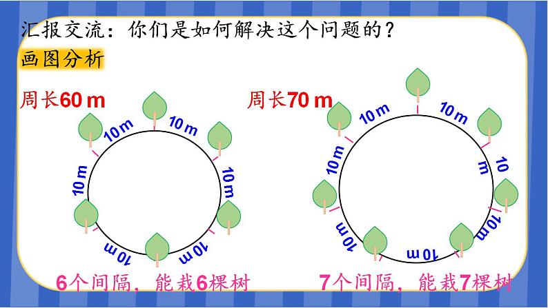 【同步备课】 第七单元  第3课时 植树问题（3）（课件) 五年级数学上册 人教版07